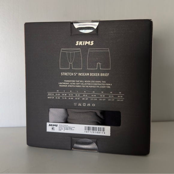 Skims Stretch 3 Pack 5" Boxer Brief in Gunmetal Multi Men's Size Small - Picture 4 of 7